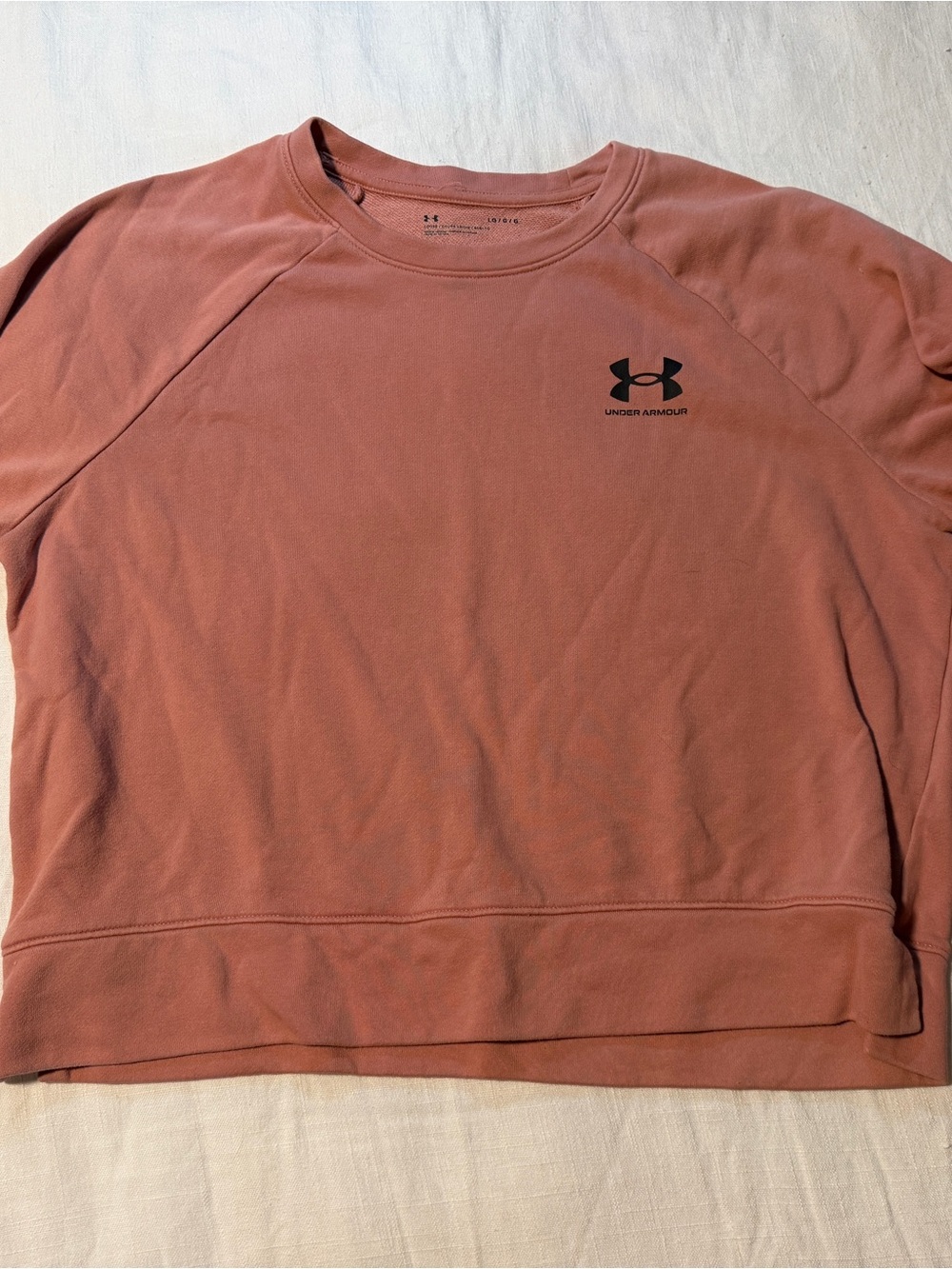 Under Armour Rose Crewneck Pullover with Black Logo